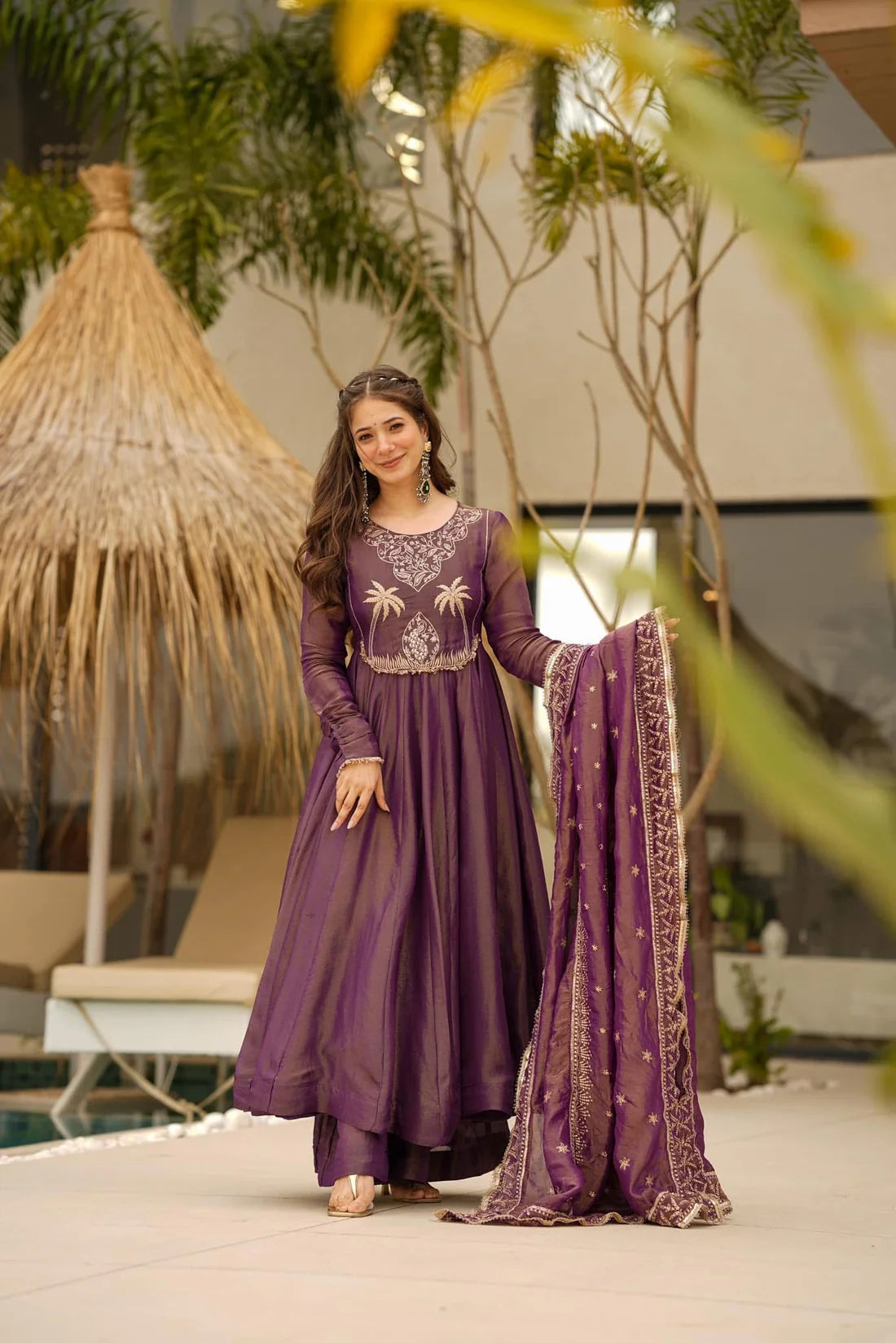 Kriona's Premium & Cosmos Anarkali Suit Set