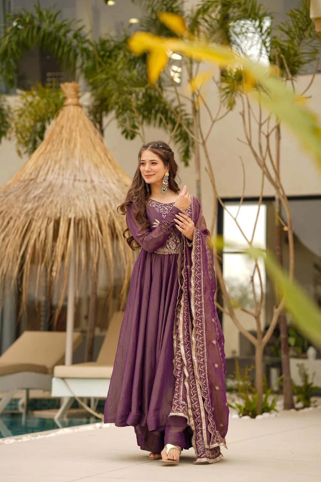 Kriona's Premium & Cosmos Anarkali Suit Set