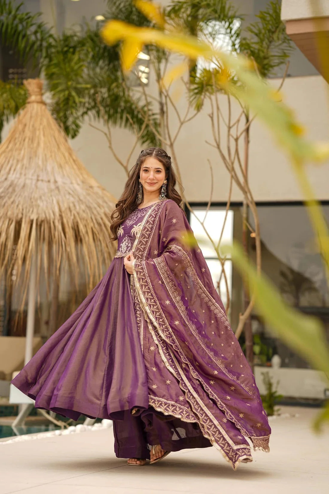 Kriona's Premium & Cosmos Anarkali Suit Set