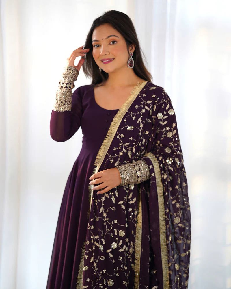 Traditional Malini Anarkali Dupatta Set