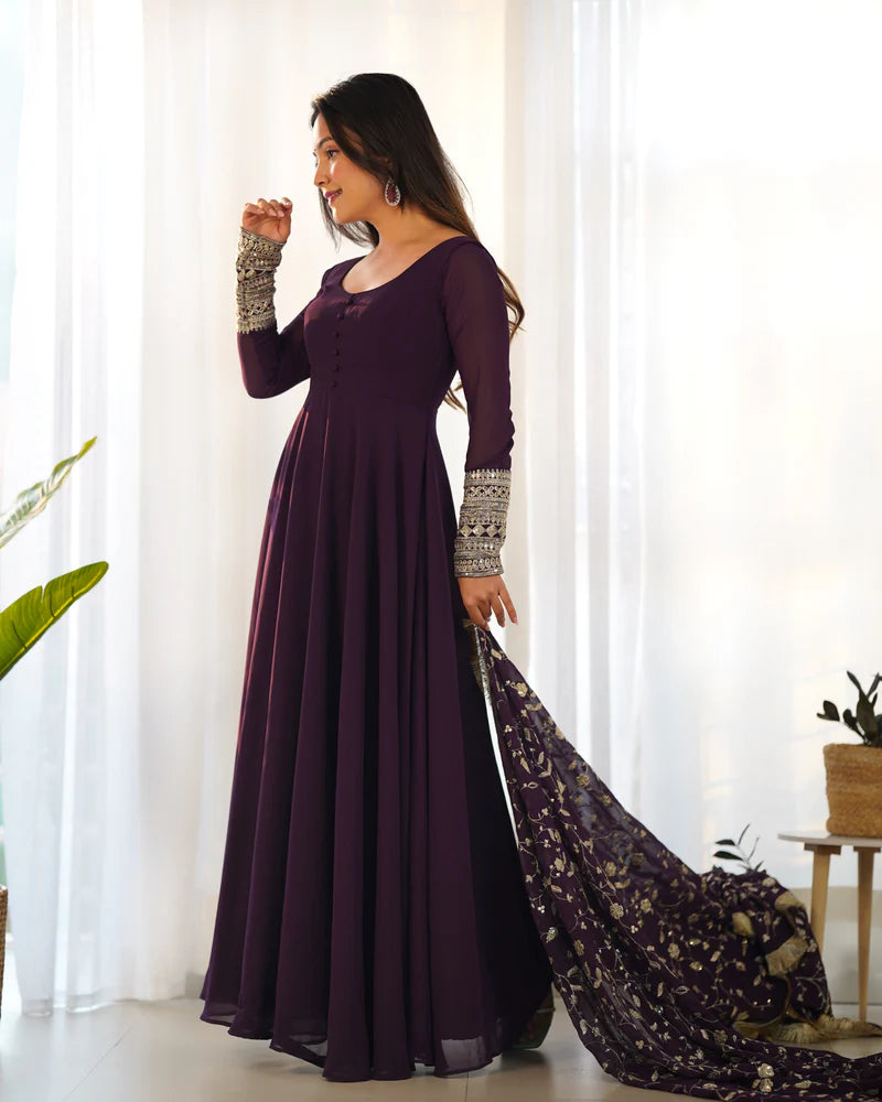 Traditional Malini Anarkali Dupatta Set