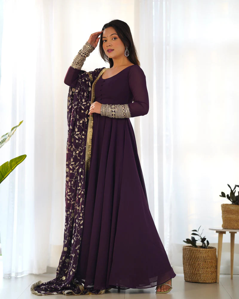 Traditional Malini Anarkali Dupatta Set