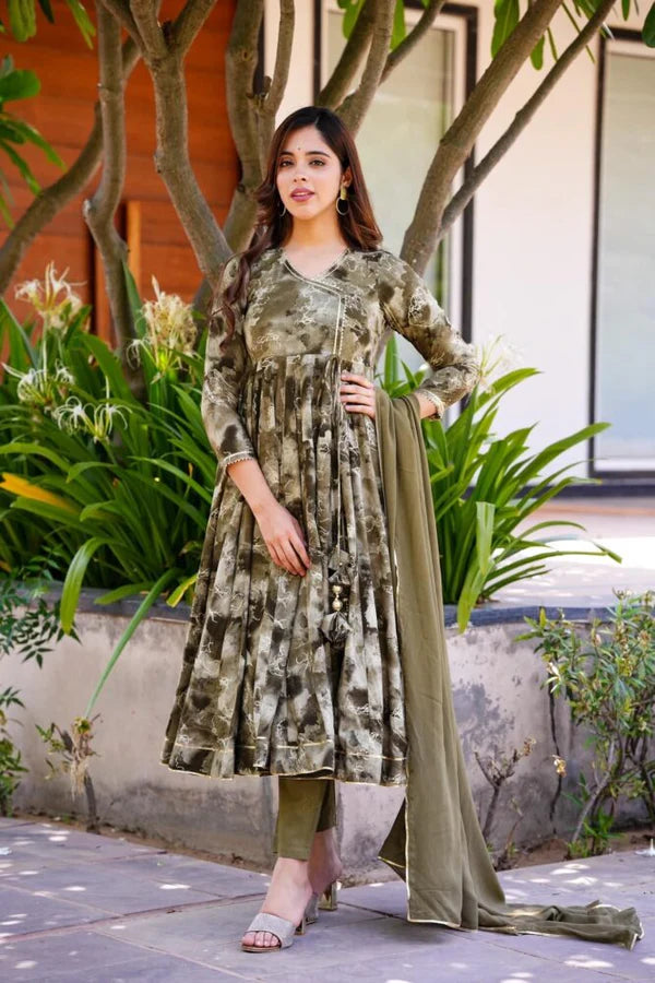 Enchanting Green Anarkali