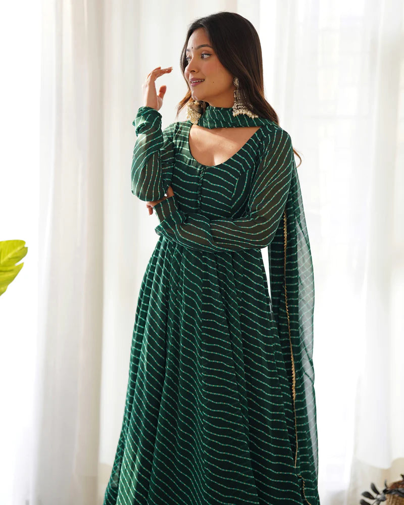 Bucolic Green Anarkali Set