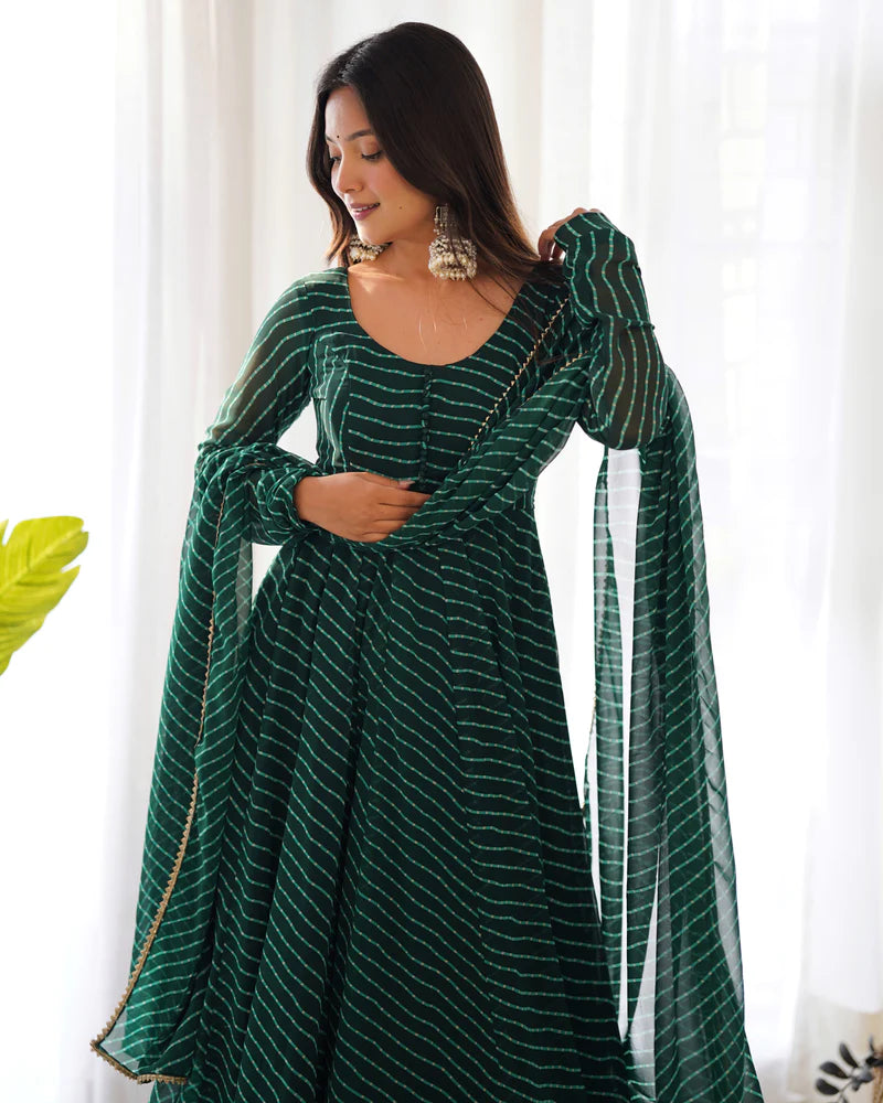 Bucolic Green Anarkali Set