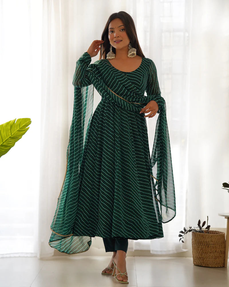 Bucolic Green Anarkali Set