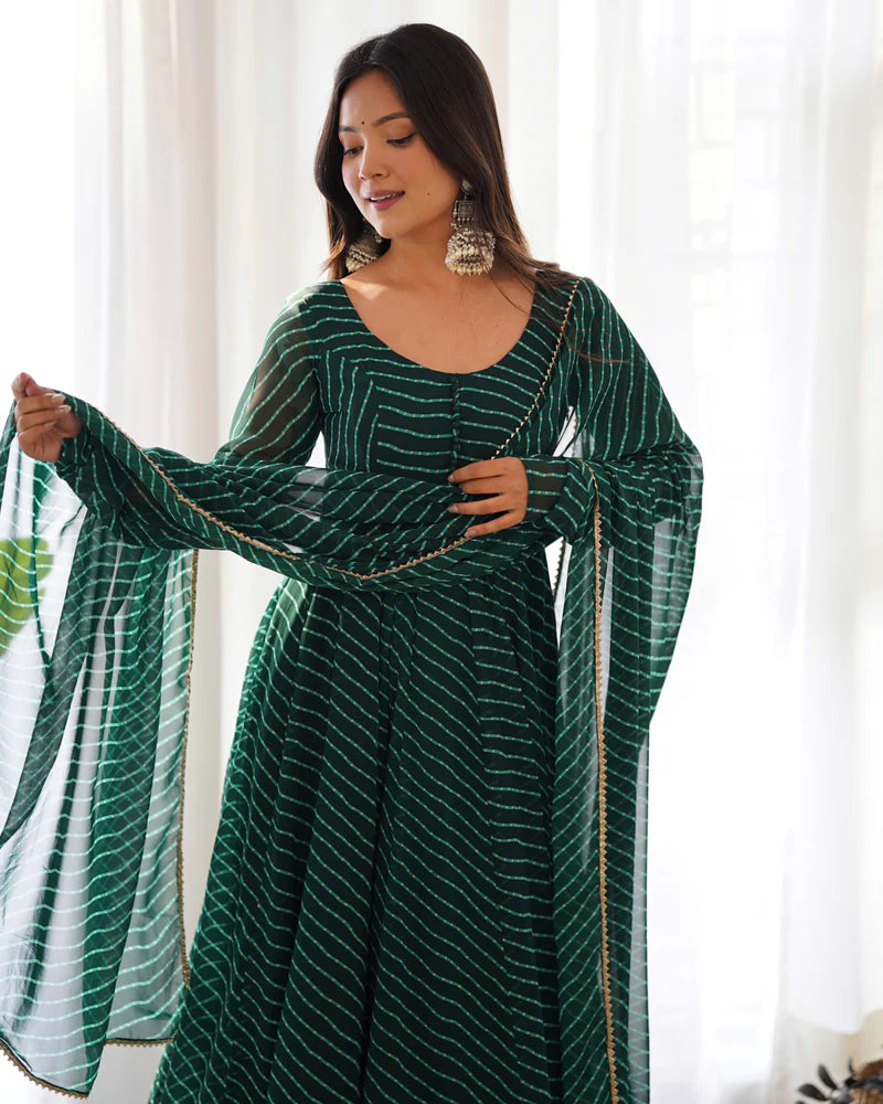 Bucolic Green Anarkali Set