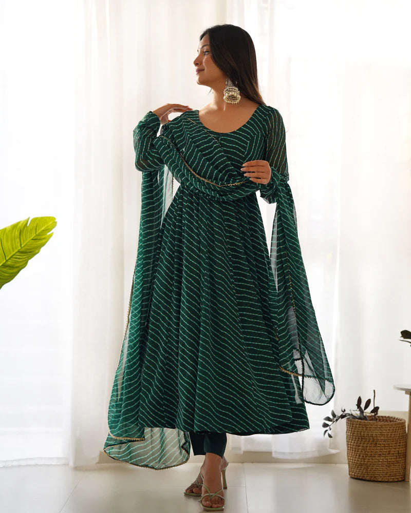 Bucolic Green Anarkali Set