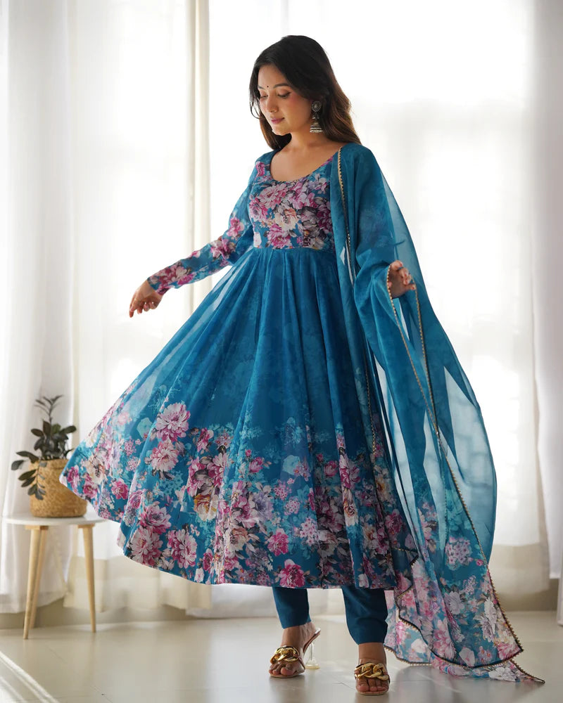 Majestic Anarkali Gown Set