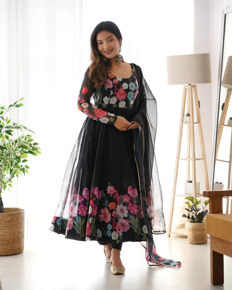 Nemesis Black Anarkali Suit