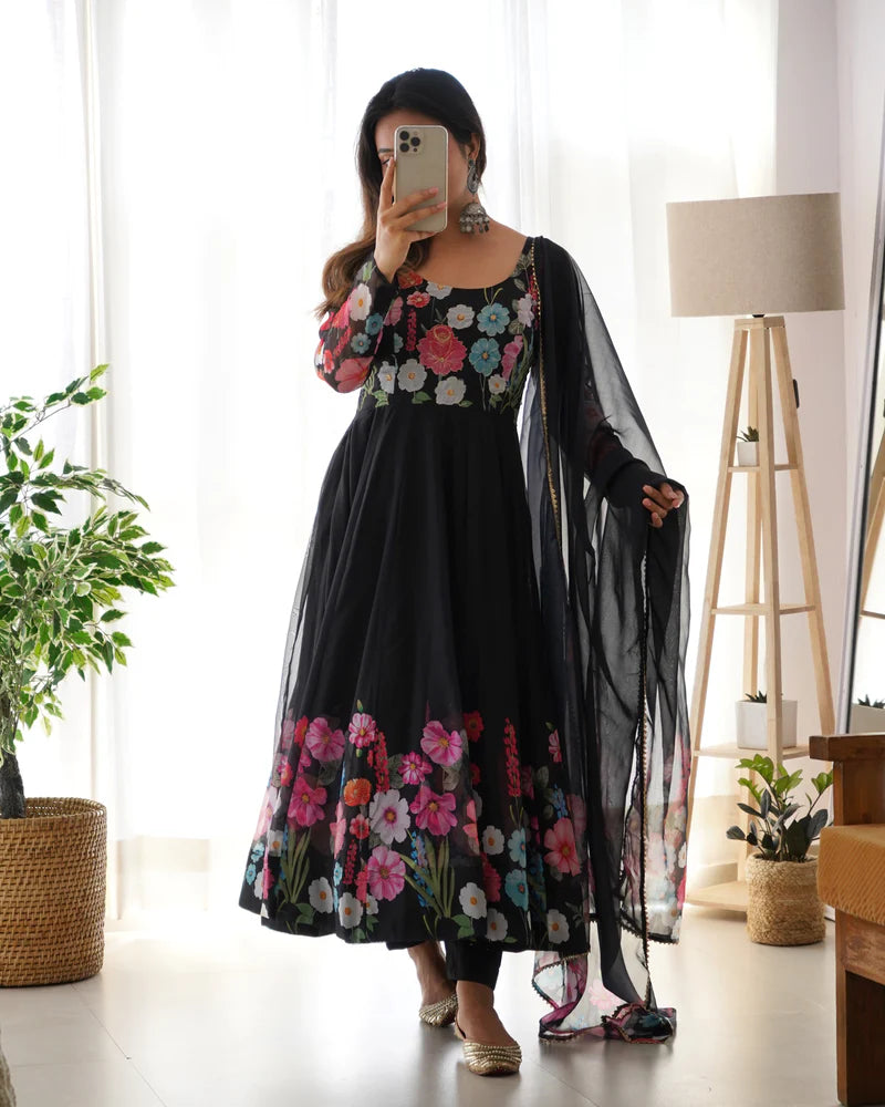 Nemesis Black Anarkali Suit