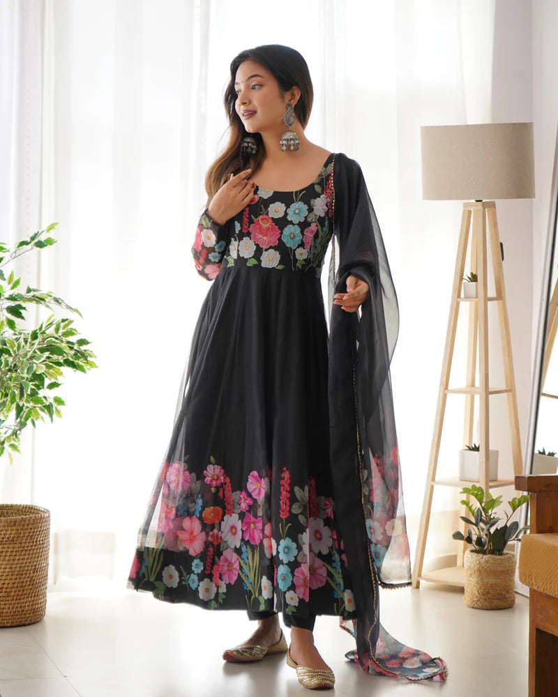 Nemesis Black Anarkali Suit