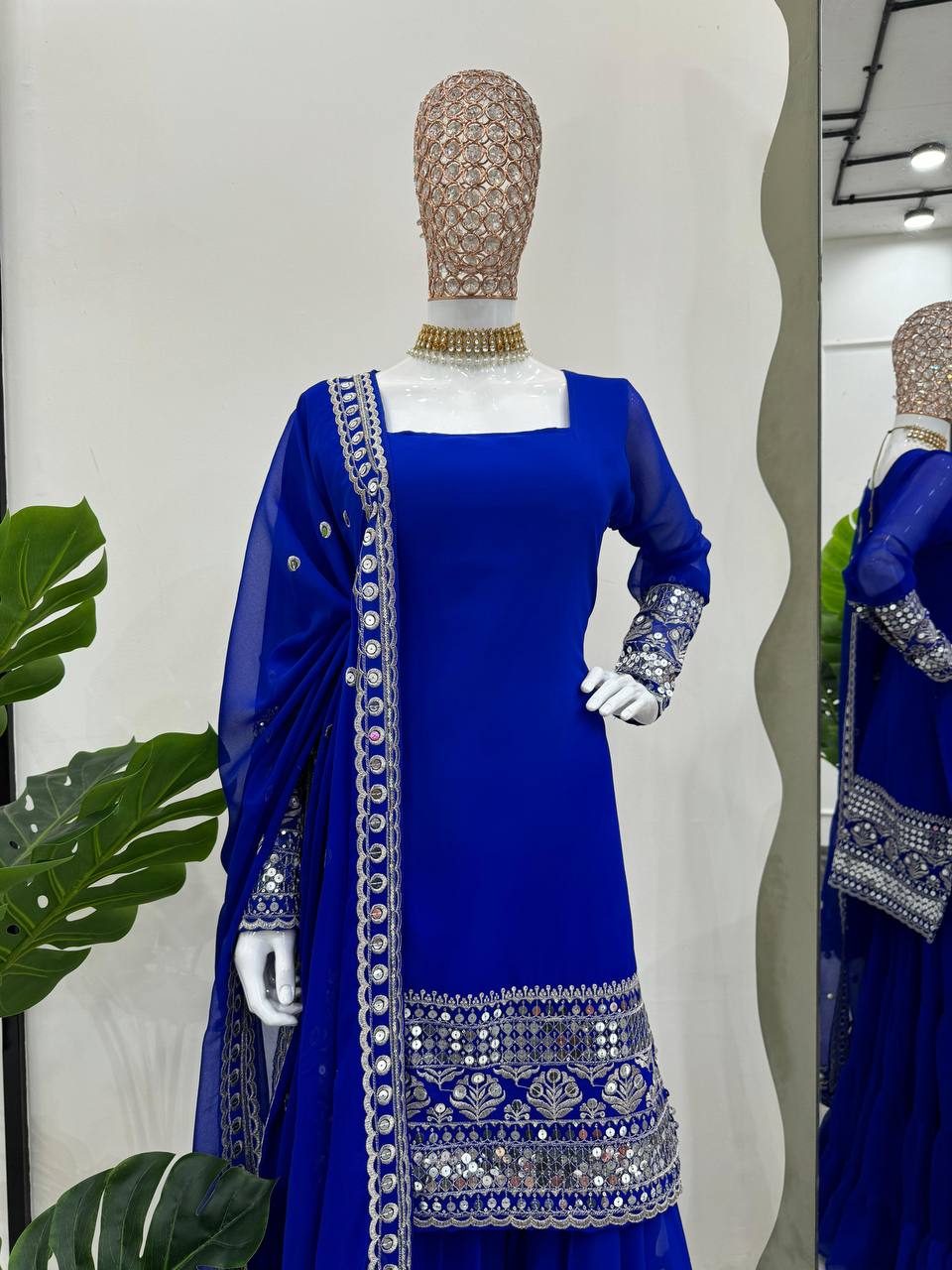 New Designer Party Wear Look Top Patiyala Salwar and Dupatta