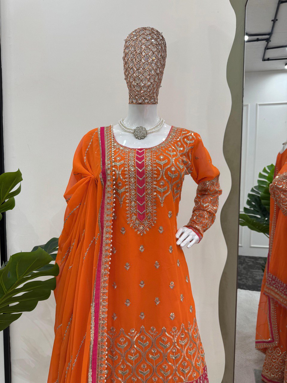 Launching New Designer Party Wear Look Top ,Patiyala Salwar and Dupatta 3XL [46]