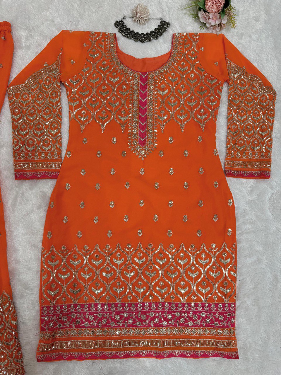 Launching New Designer Party Wear Look Top ,Patiyala Salwar and Dupatta 3XL [46]